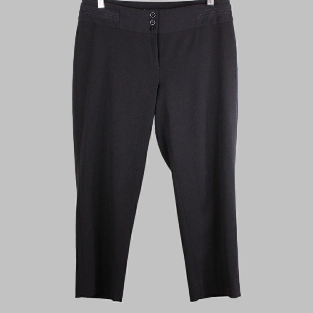 WHBM Cropped Pants the Legacy Slim Pant Solid Black Size 6